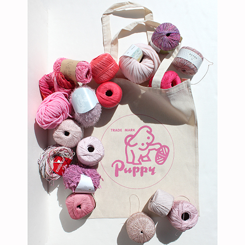 Puppy丸マーク付エコバッグ（ピンク）