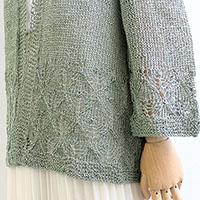 裾レースカーディガン