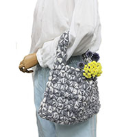 リブ編みのハバッグ