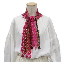 (SALE)*花の連続モチーフマフラー COL-12