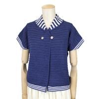 かぎ針　長編みと細編みのベスト COL-2