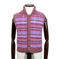 メンズ ランダム縞模様のベスト COL-10