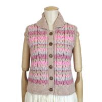 ランダム縞模様のベスト（レディース） COL-11