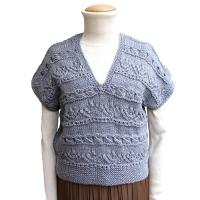 花模様ボーダーのセーター COL-10