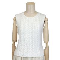 アラン柄ノースリーブセーター COL-1