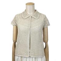 かぎ針えりつきカーディガン COL-3