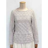 レースと地模様のセーター COL-2