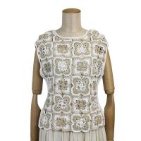 モチーフとリブ編みのセーター COL-2